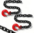 1/2" G80 Trailer Safety Chains with G70 Clevis Safety Hook,36" Tow Chains 12,000 lbs Working Load 48,000 lbs Break Strength Heavy Duty for Boat&Utility Trailers Truck Binding Chains(2 Pack,EP Black)