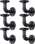 muzik 6pcs 4"×4" l pipe shelf bracket, heavy, main product view