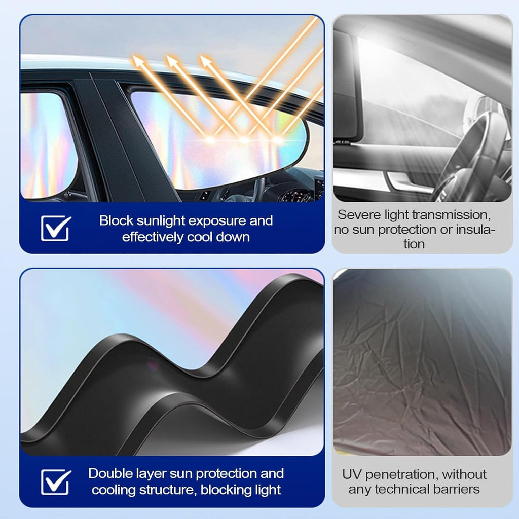 Static Cling Car Window Shades for Freightliner Cascadia/114SD Natural Gas 2014-2026, UV & Heat Blocking Side Sun Visor, Easy Install Hologram