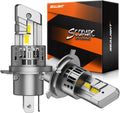 SEALIGHT H4/9003/HB2 LED Bulbs, 50000LM 900% Super Brighter, 1:1 Size, 6500K Cool White, 60000Hrs Long Service Life with Cooling Fan, Plug and Play, Pack of 2