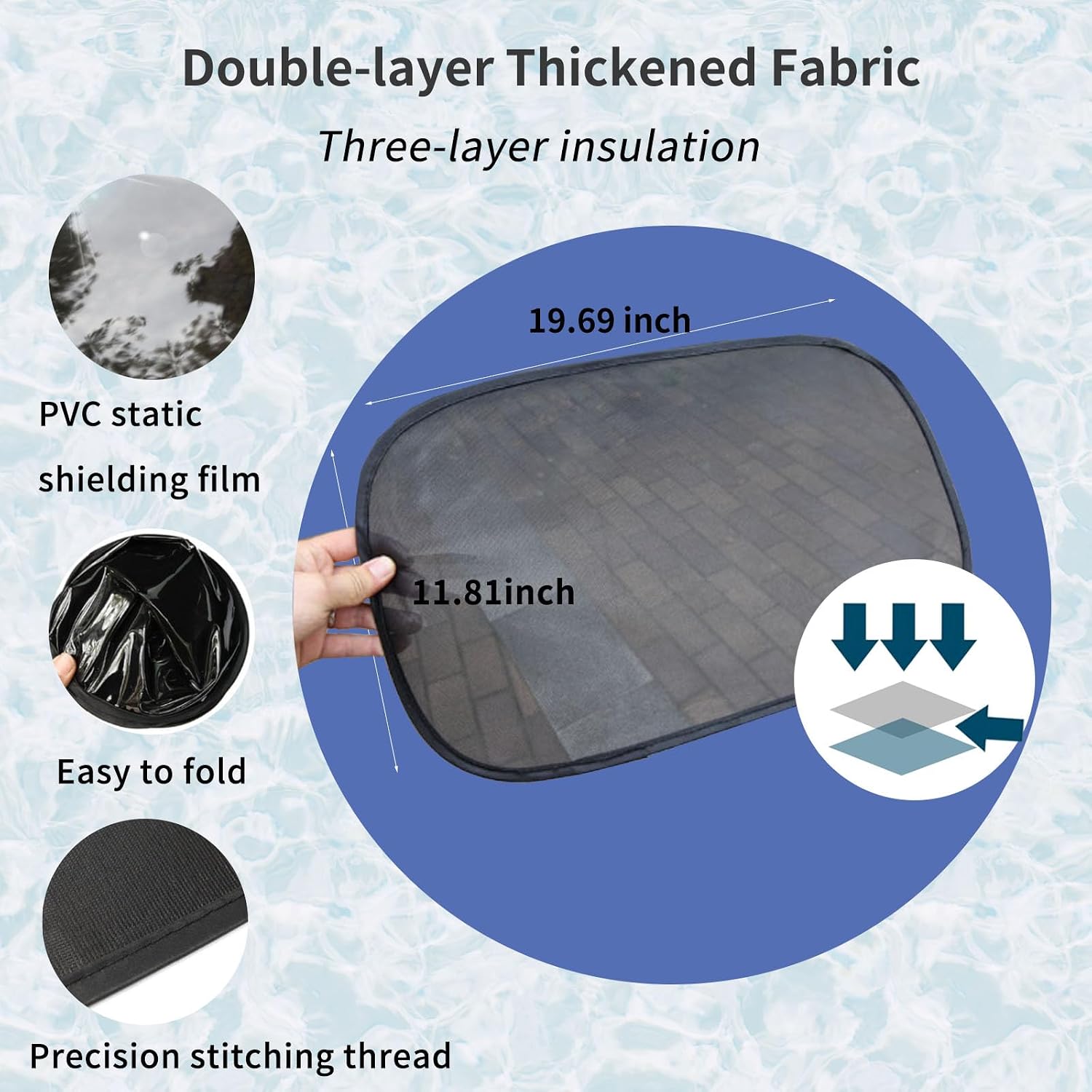 4 Pack Car Window Shades, 20"x12" Sun Shade Side Windows for Baby UV-Protection Automotive Sun Protection