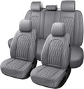 WELLDO Car Seat Covers Full Set, Faux Leather Seat Covers