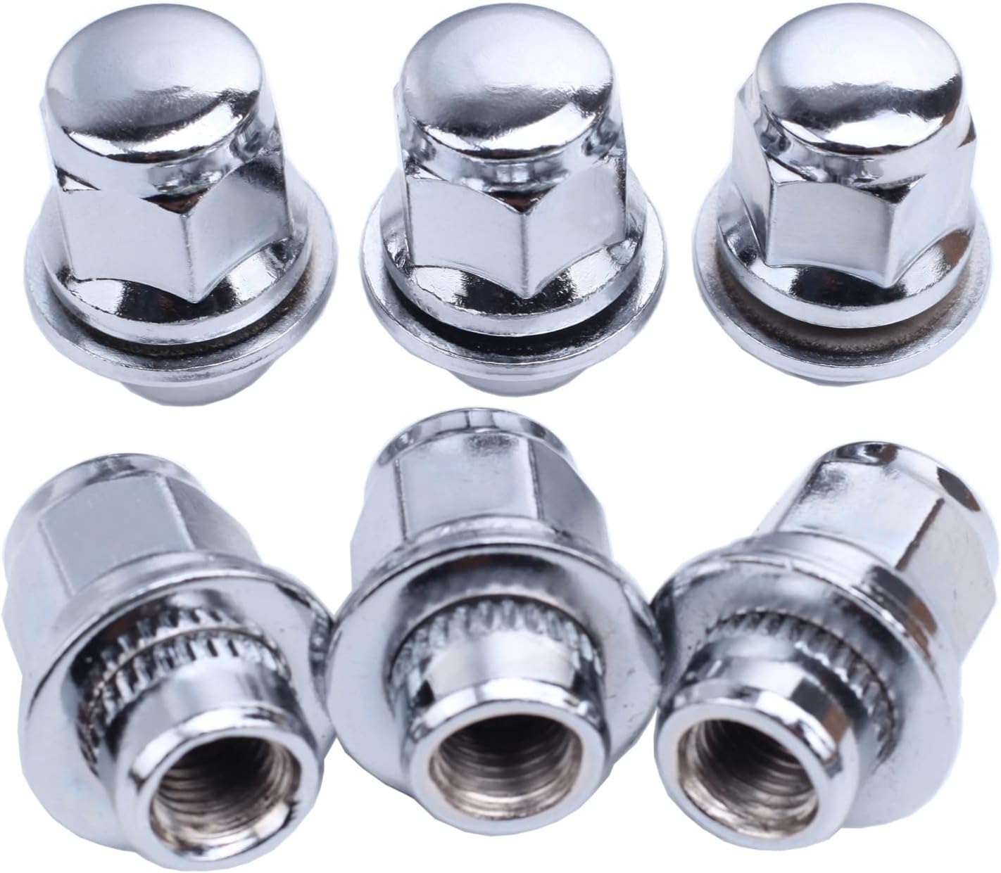 12x1.5 Lug Nuts 20 Pcs Chrome Closed End Mag Style Lug Nuts with Washer 13/16" (21mm) Hex Compatible with Toyota Camry/Corolla/Tacoma Lexus