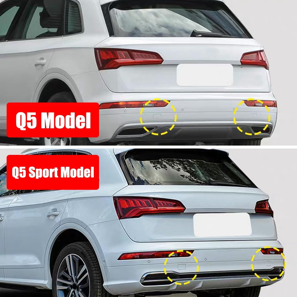 Rear Bumper Tow Hook Hole Eye Cover Cap for Audi Q5 2018 2019 2020 (White, Sport (Left))