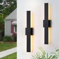 2-Pack Modern Outdoor Wall Light Exterior Black LED Patio Wall Light Fixture