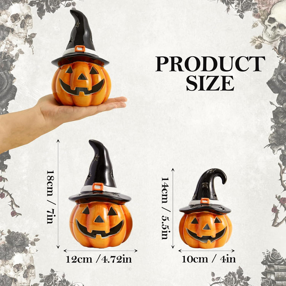 WDS WONDROUS Halloween Pumpkin Lights Decorations for Fall Home Table Decor