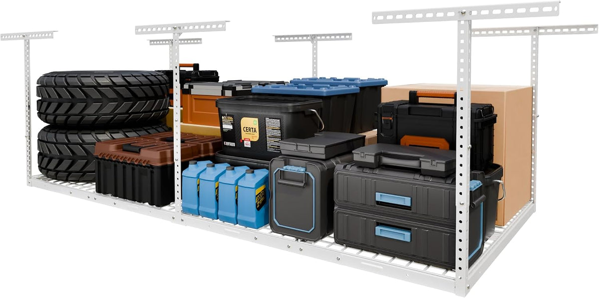 fleximounts 4x8 overhead garage ceiling storage rack organization, main product view
