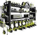 Power Tool Organizer Wall Mount, Cordless Drill Organizer, 4 Layers Large by NattyDot