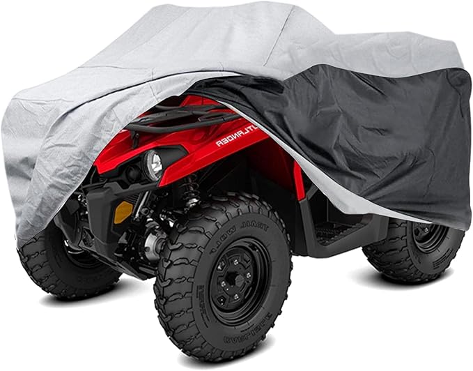 ATV Cover All Weather Outdoor Protection, Heavy Duty 420D Waterproof Oxford by Softclub