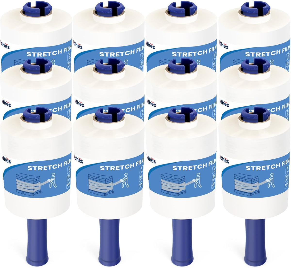 ADHES Mini Hand Stretch Wrap Film, 5 Inch x 1000 Feet, Shrink Wrap Roll
