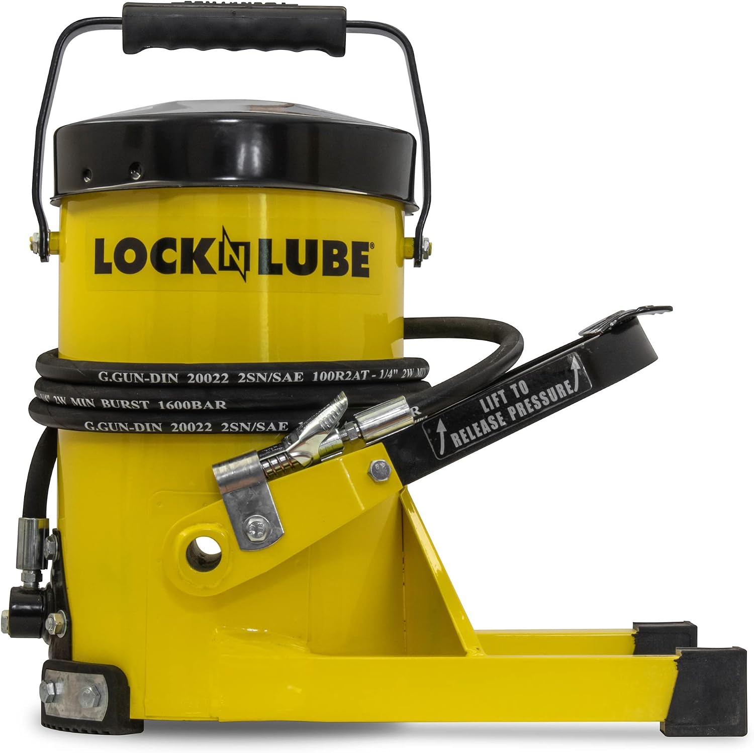 G.Gun Grease Gun - Fast & Easy Greasing. 10,000psi Output. Hands Free Foot Operation & Pressure Relief Valve. Mess & Waste Free, with G.Coupler & 2m Hydraulic Hose. Heavy Duty Industrial Strength