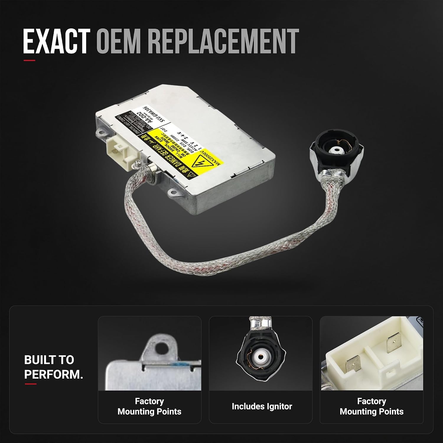 HID Xenon Headlight Ballast - Compatible with Land Rover, Lexus, Lincoln & More - LR3, ES300, ES330, IS300, LS430, RX300 - Headlight Control Unit - HID Control Module - Replaces 85967-0E020