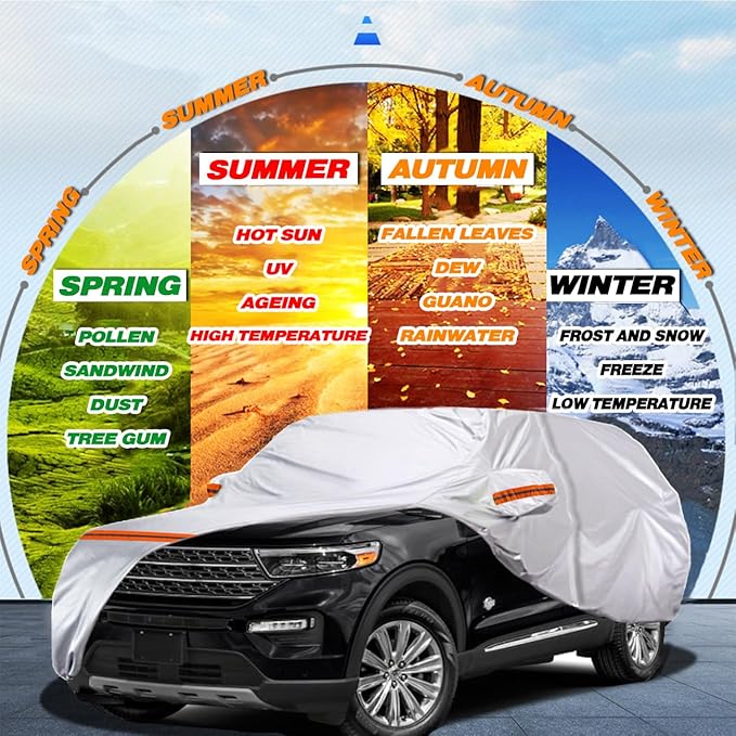TUCAREST 6 Layers Full Car Cover - Image 2