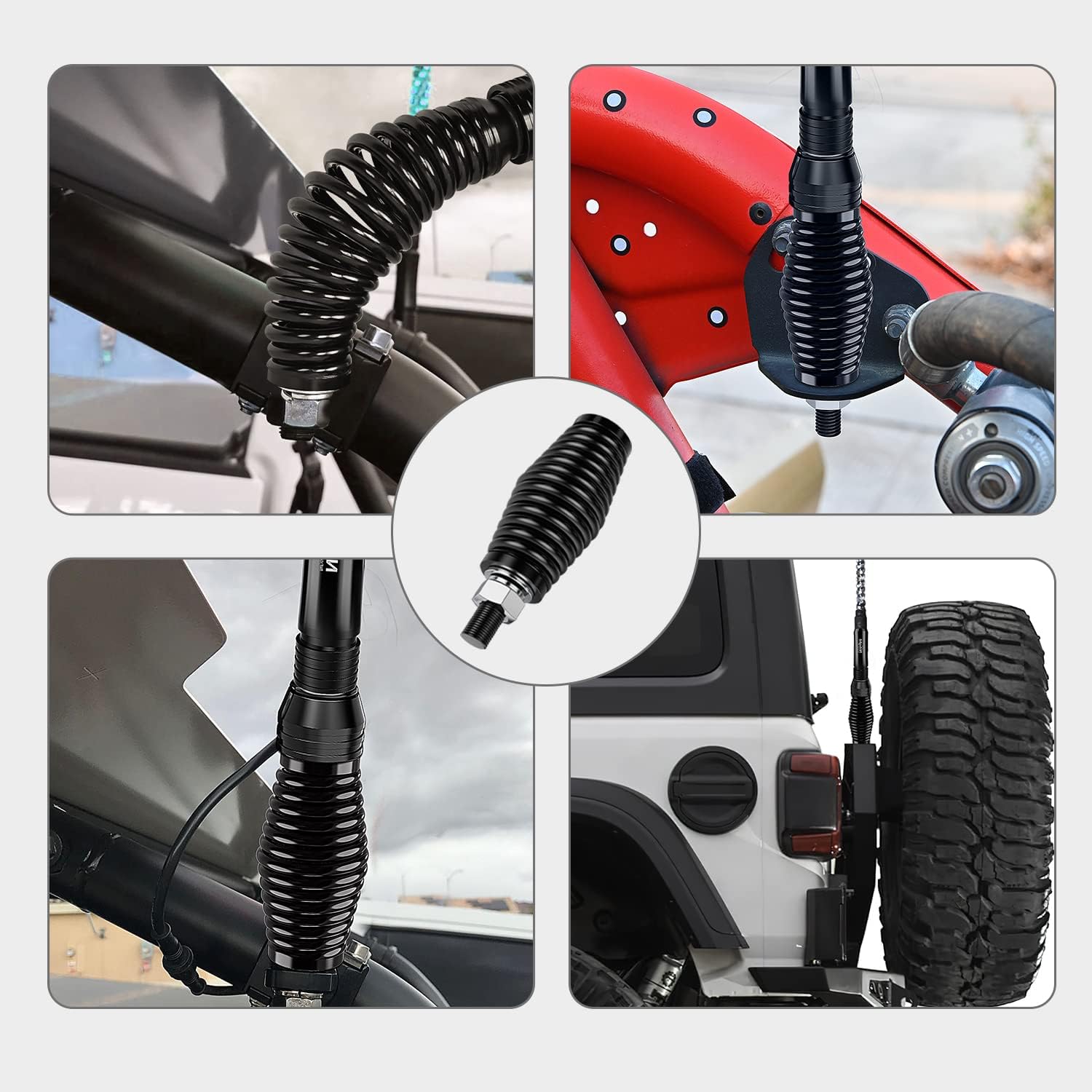 Nilight 1pc Heavy Duty Barrel Spring Mounting Base for Whip Light Compatible with ATV UTV RZR SXS Can Am Truck Jeep Off Road