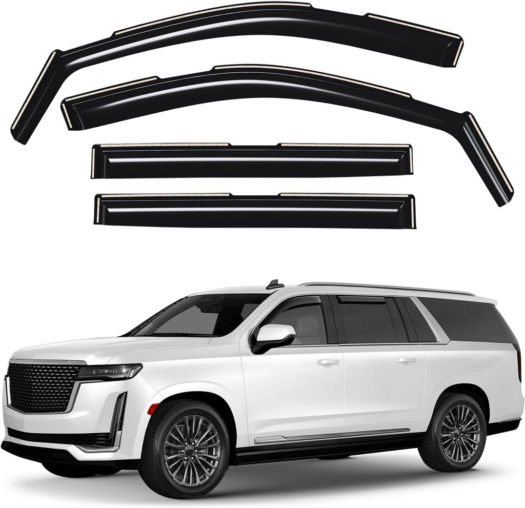 Window Deflectors Smoke Tinted In-Channel Side Window Vent Visor Deflectors