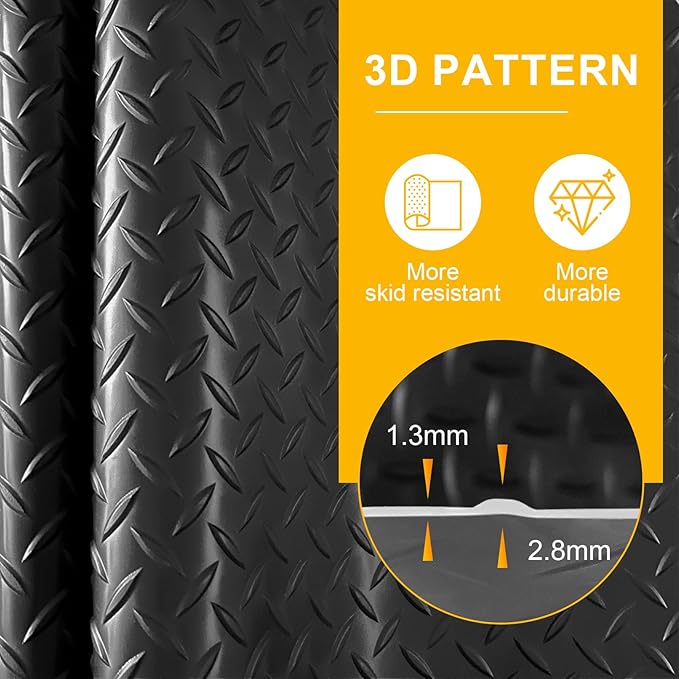 4x8FT Garage Floor Mat, 2.8mm Thickened Flooring Roll - Image 3