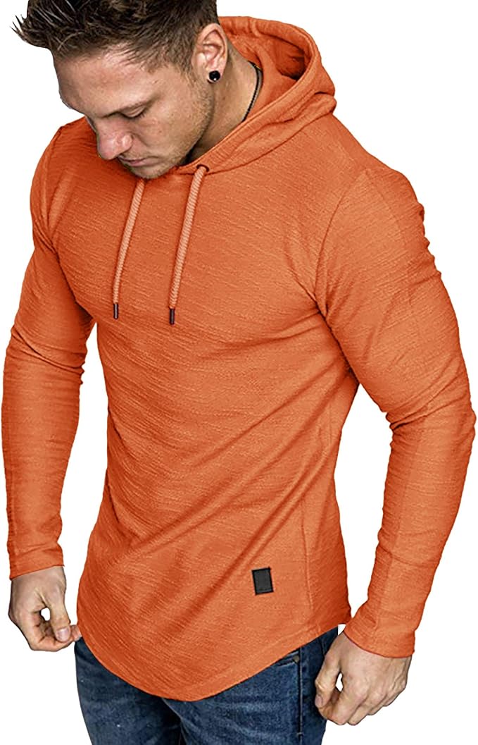 Lexiart Mens Fashion Athletic Hoodies Sport Sweatshirt Solid Color Fleece by Lexiart