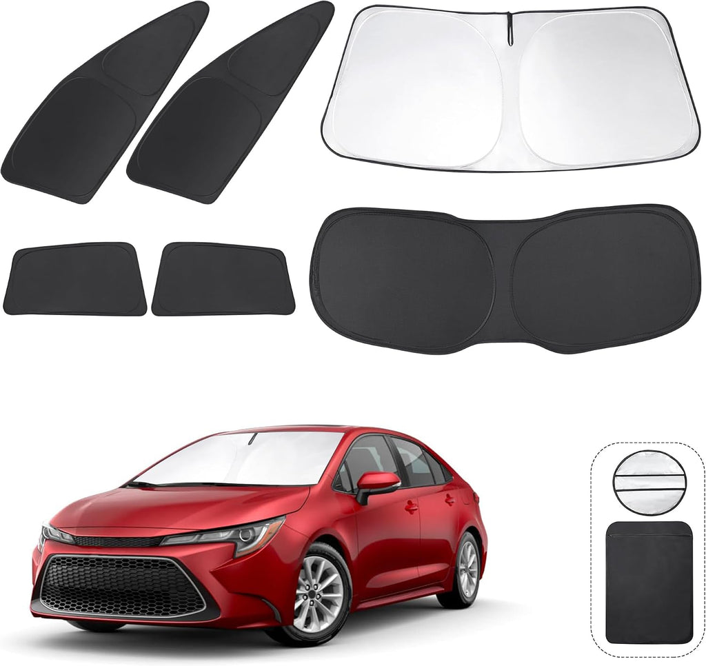 TINGLU Window Shades for Toyota Corolla 2020-2024 2025 Accessories Side Full