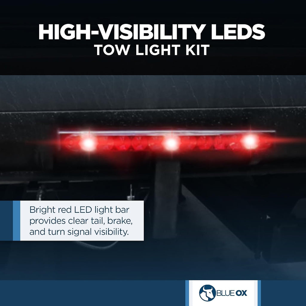 Blue Ox Tow Light Kit fits 2 Inch Class III, IV, V Receiver Hitch | Plug-and-Play Design | High-Visibility LEDs | Durable Finish | Precision Engineered | Easy Installation | Hardware Included