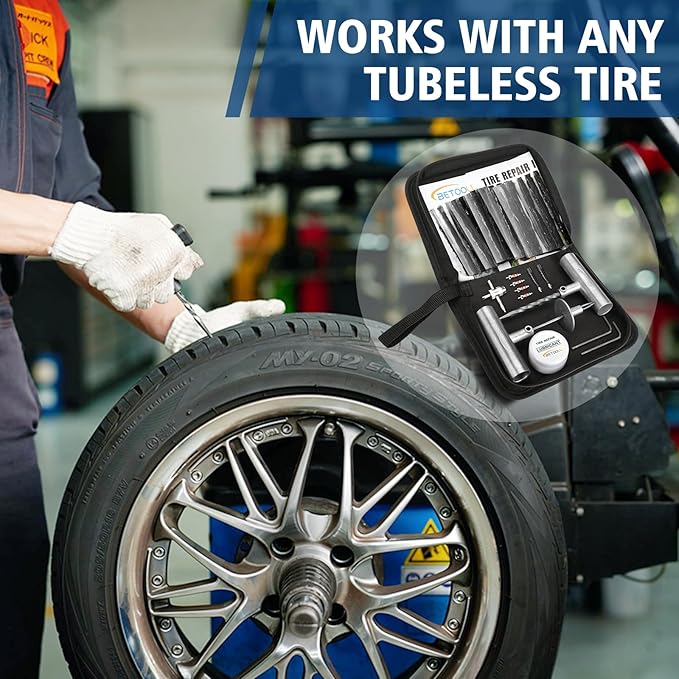 BETOOLL Tire Repair Kit, for car Motorcycle, Golf Cart, Trailer etc. - Image 6
