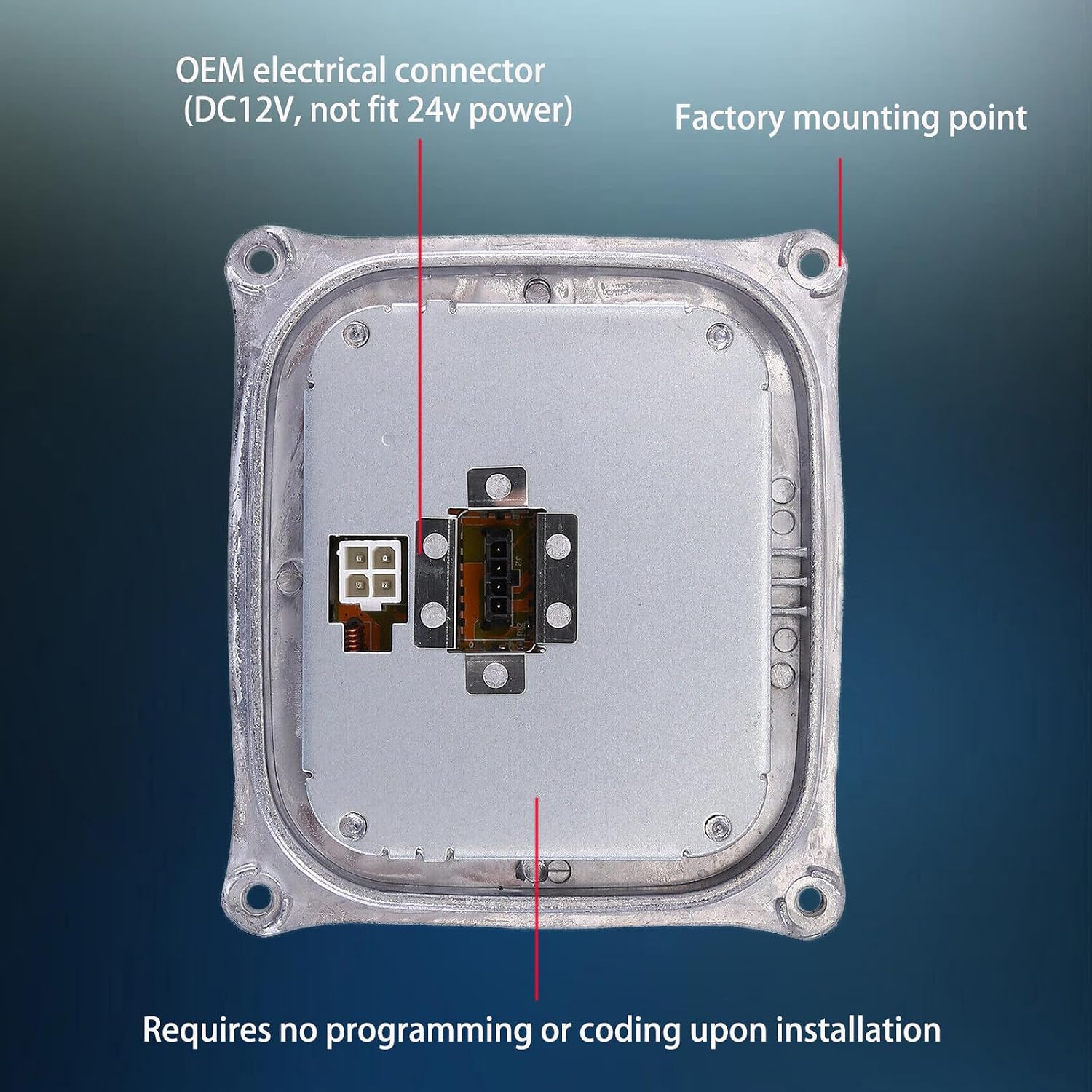 Xenon Ballast HID Headlight Module Control Unit Compatible with 328i 328xi 335i 335xi 645i 650i X5 X3 E90 E92 E93 Replace# 63117182520 1307329153