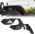 Hooke Road Wrangler YJ Front Inner Fender Liners for Jeep Wrangler YJ 1987-1995, Steel Black Front Wheel Well Liner Splash Mud Guards - 2PCS