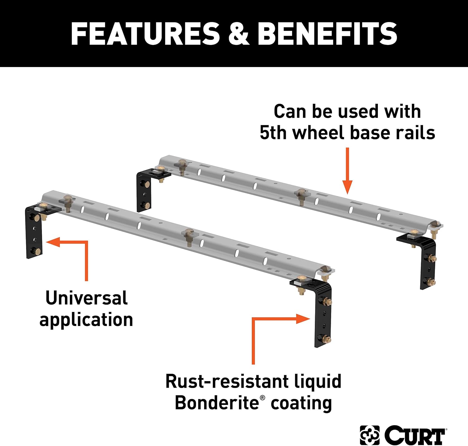 CURT 16101 Universal 5th Wheel Mounting Brackets