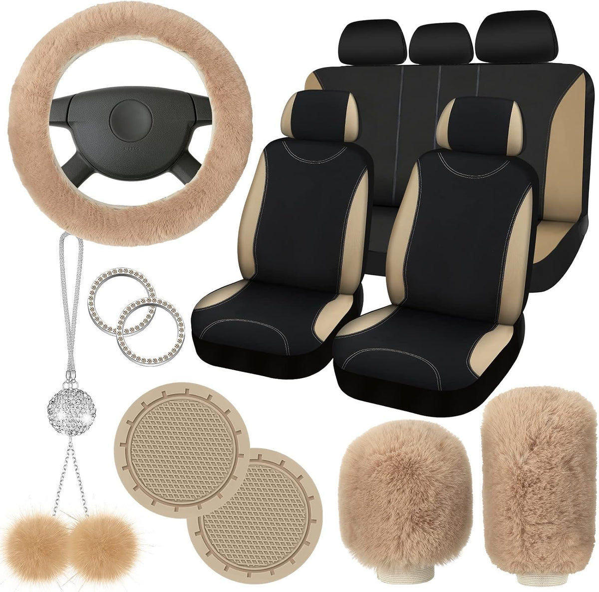 car seat cover full set for women fluffy, main product view