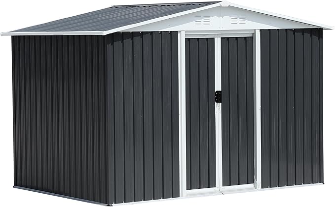 8x6 FT Outdoor Storage Shed, Metal Shed - Image 6