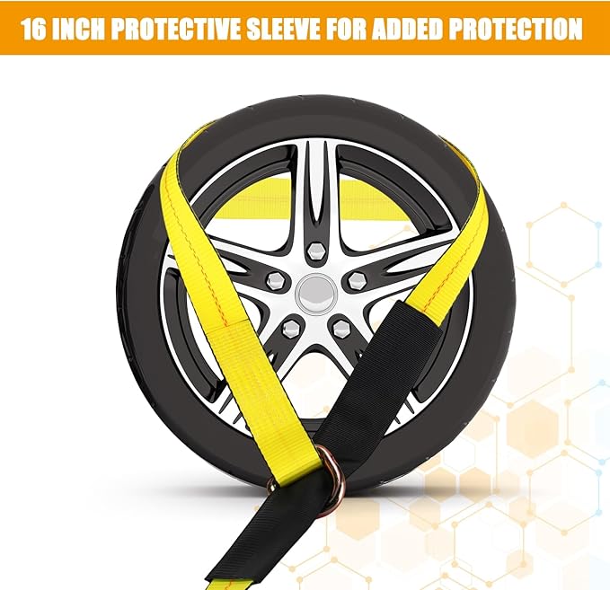 8Pack 2" X 10 ft Tow Truck Straps Lasso Wheel Lift Straps Lasso Tow Strap - Image 4