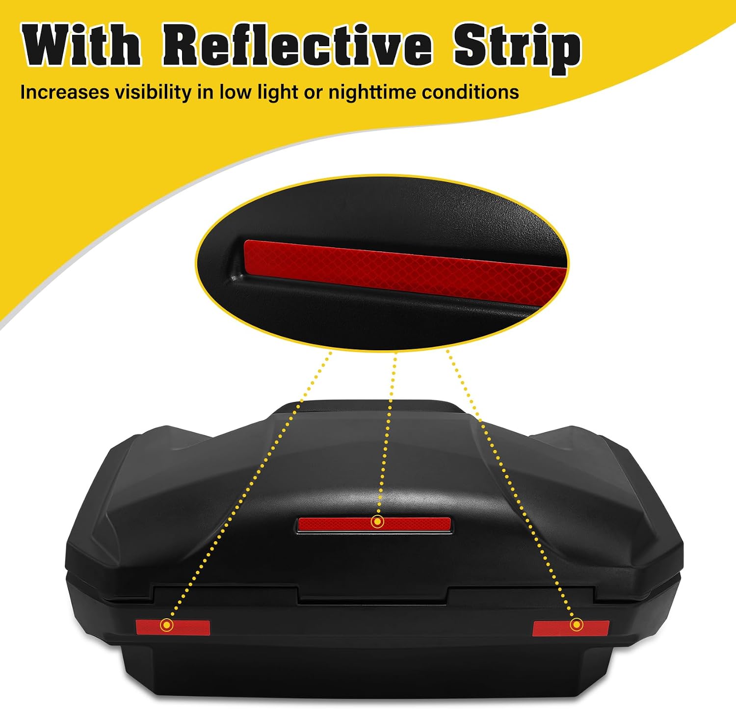 TCMT 96L ATV Storage Box Rack Basket Rear Cargo Trunk Luggage Tail Box with Backrest Universal
