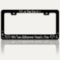 in This Car We are Gossiping About You License Plate Frame Funny Text License by RTINRAN