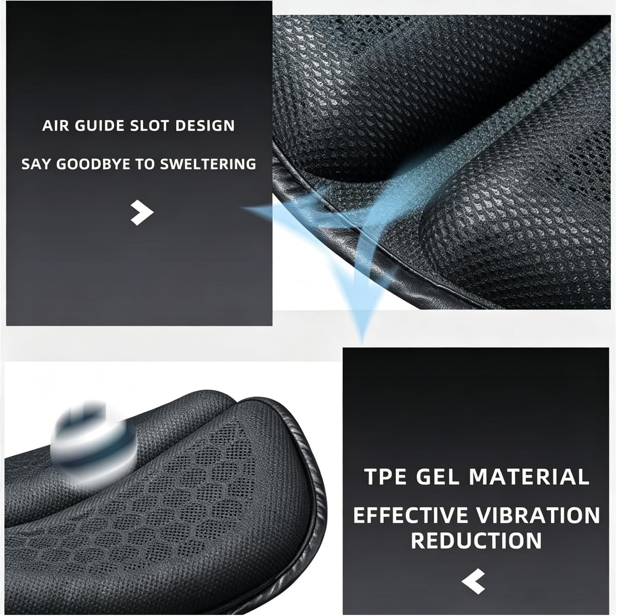 Motorcycle Seat Cushion for Can-Am Spyder RT 2010–2026,3D-Honeycomb Structure Shake Rider Cushion TPE Shock Absorption and Breathable for Long Rides