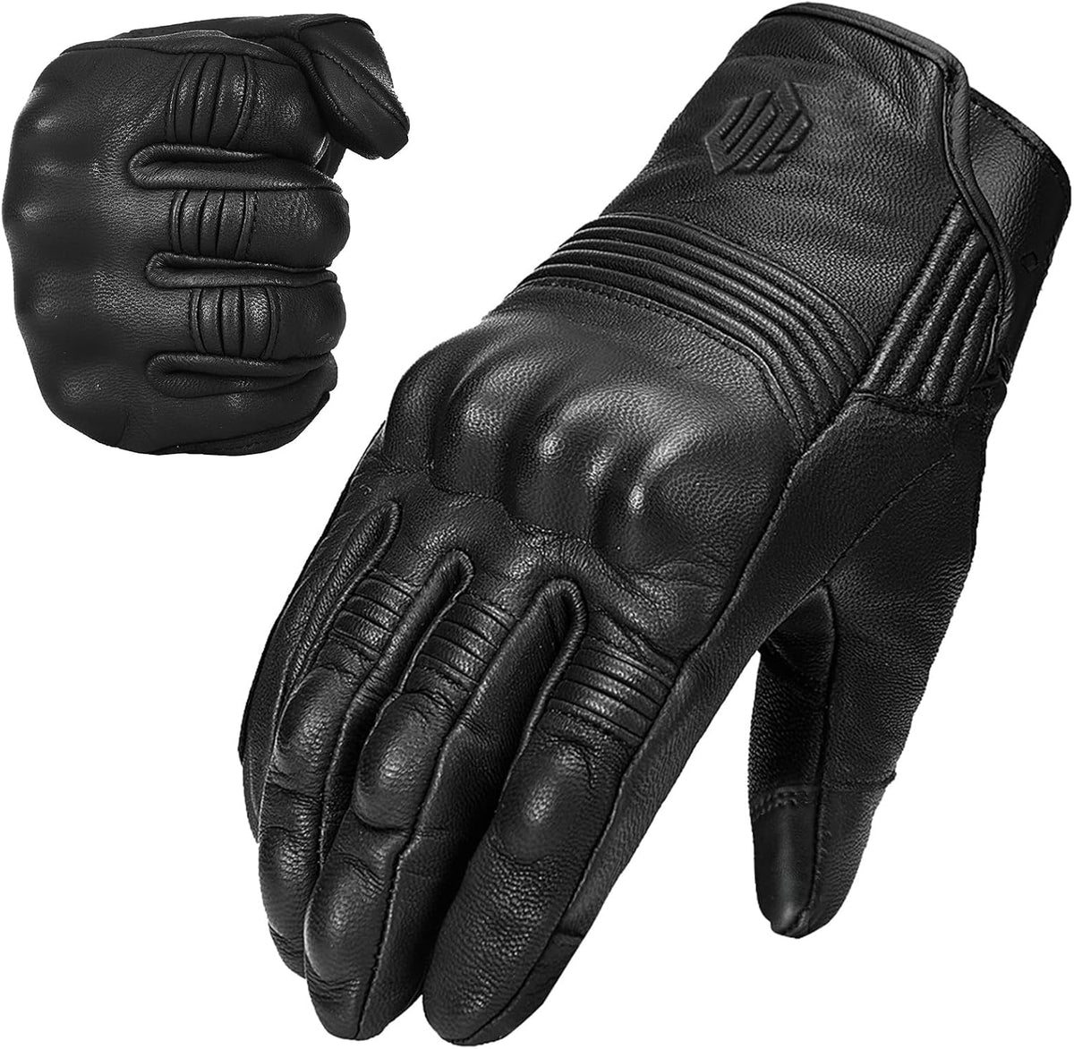 ILM Goatskin Leather Motorcycle Motorbike Powersports Racing Gloves Touchscreen