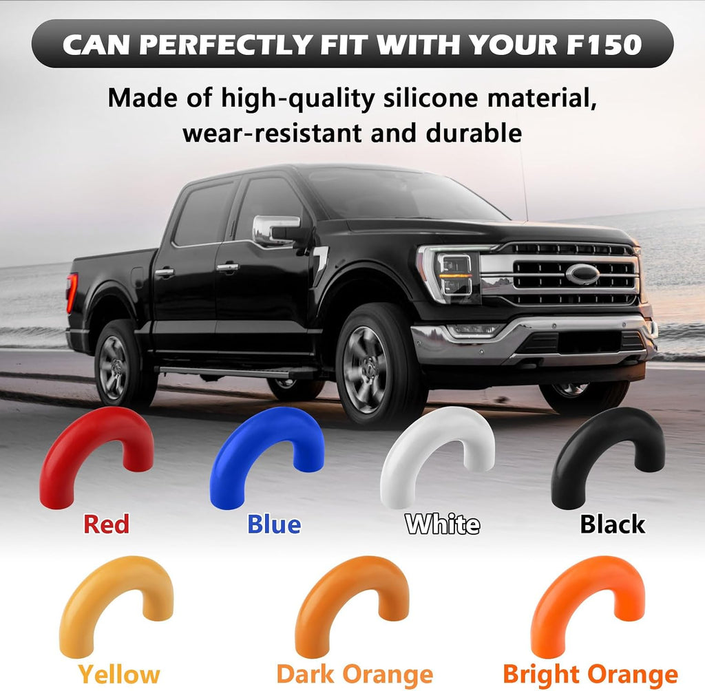 Tow Hooks Covers for Ford F150 2004-2026 Bronco Base/Big Bend/Outer Banks 2021-2026 Compatible with Toyota Tundra Accessories 2017-2021 (Black)