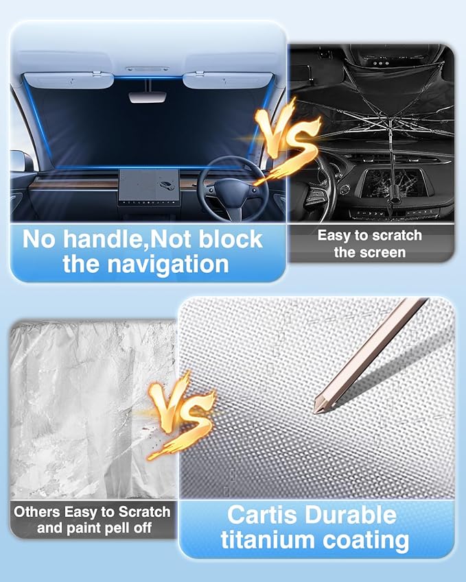 Sun Shade Fits for Jeep Grand Wagoneer 2022-2024 2025 Windshield Sunshade for - Image 5