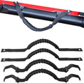 Front Rear Door Roll Bar Grab Handles Compatible with 2024 2025 Jeep Wrangler JL 4 Door 4XE Gladiator JT Interior Accessories Paracord Grip Handle, Keep Airbag Function, 4 Pack Black Classic
