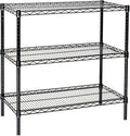Omega 18" Deep x 48" Wide x 36" High 3 Tier Black Starter Shelving Unit by OmegaProductsCorporation