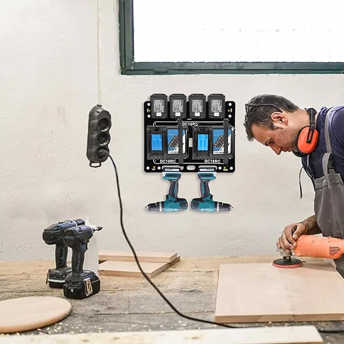 FETESNICE Wall Mount for Makita Battery Charger Holder, Easy Installation - Image 8