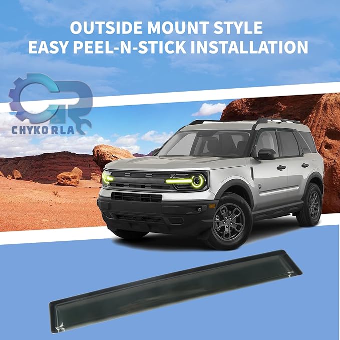 Rain Guards Tape-On Side Window Visor Fit - Image 7