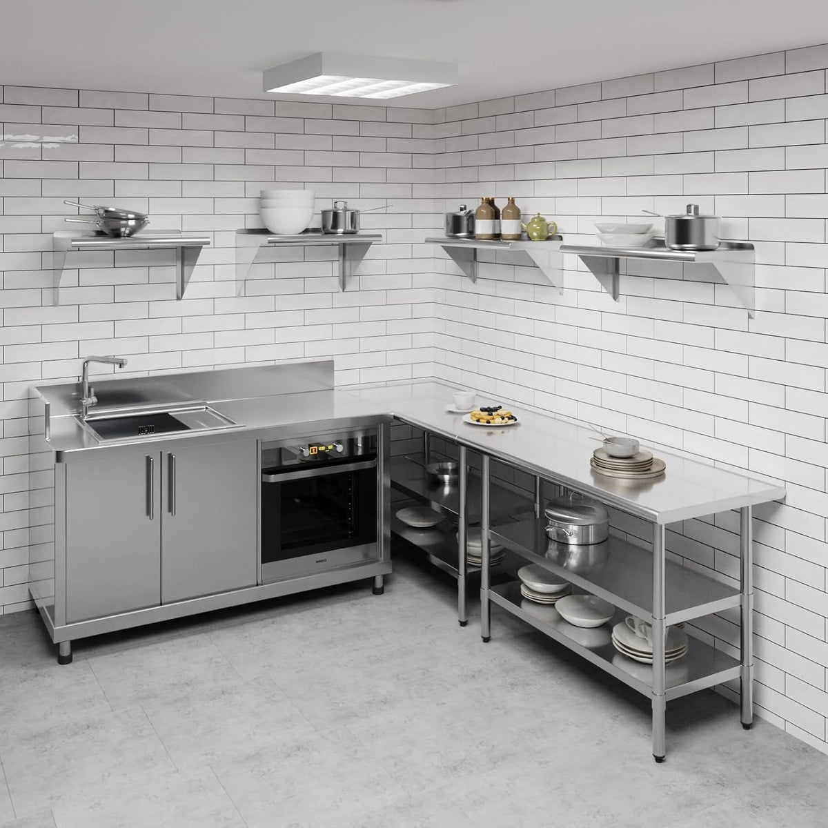 amgood 12 in. x 30 in. stainless steel shown in use