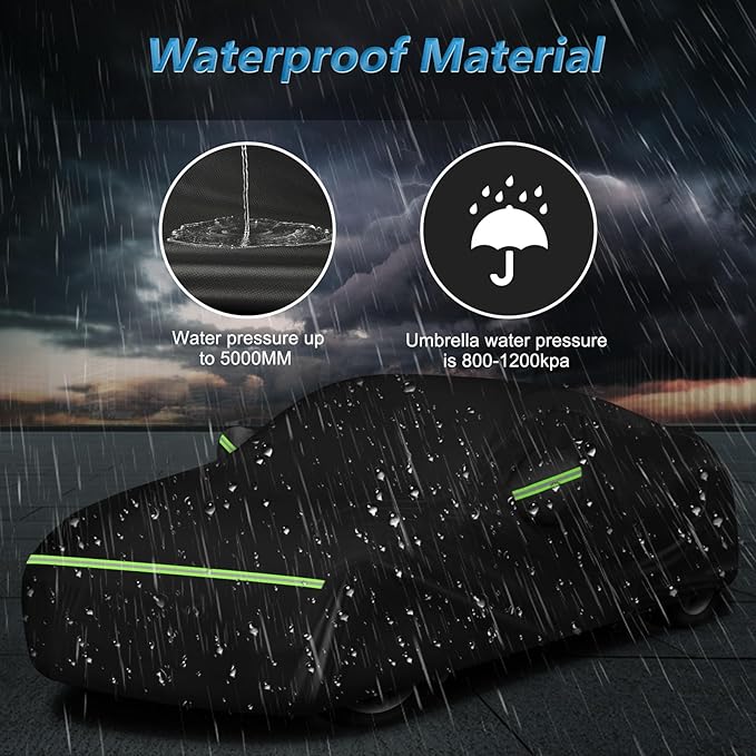 Car Cover Waterproof for 2003-2009 Nissan 350Z, 210D Oxford Cloth - Image 5