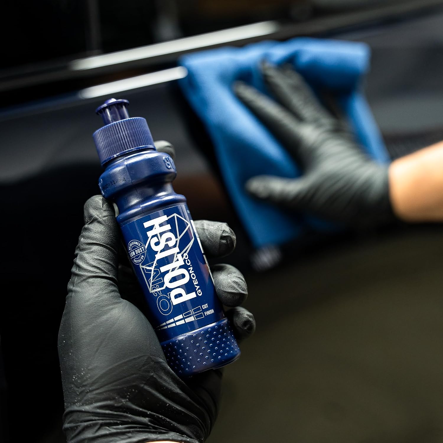 GYEON Finishing Polish for Car Detailing (120ml), High Gloss, Fine Scratch and Swirl Removal – One Step Vehicle Polishing Liquid – Paint Correction, No Fillers, Silicone-Free, Creamy White
