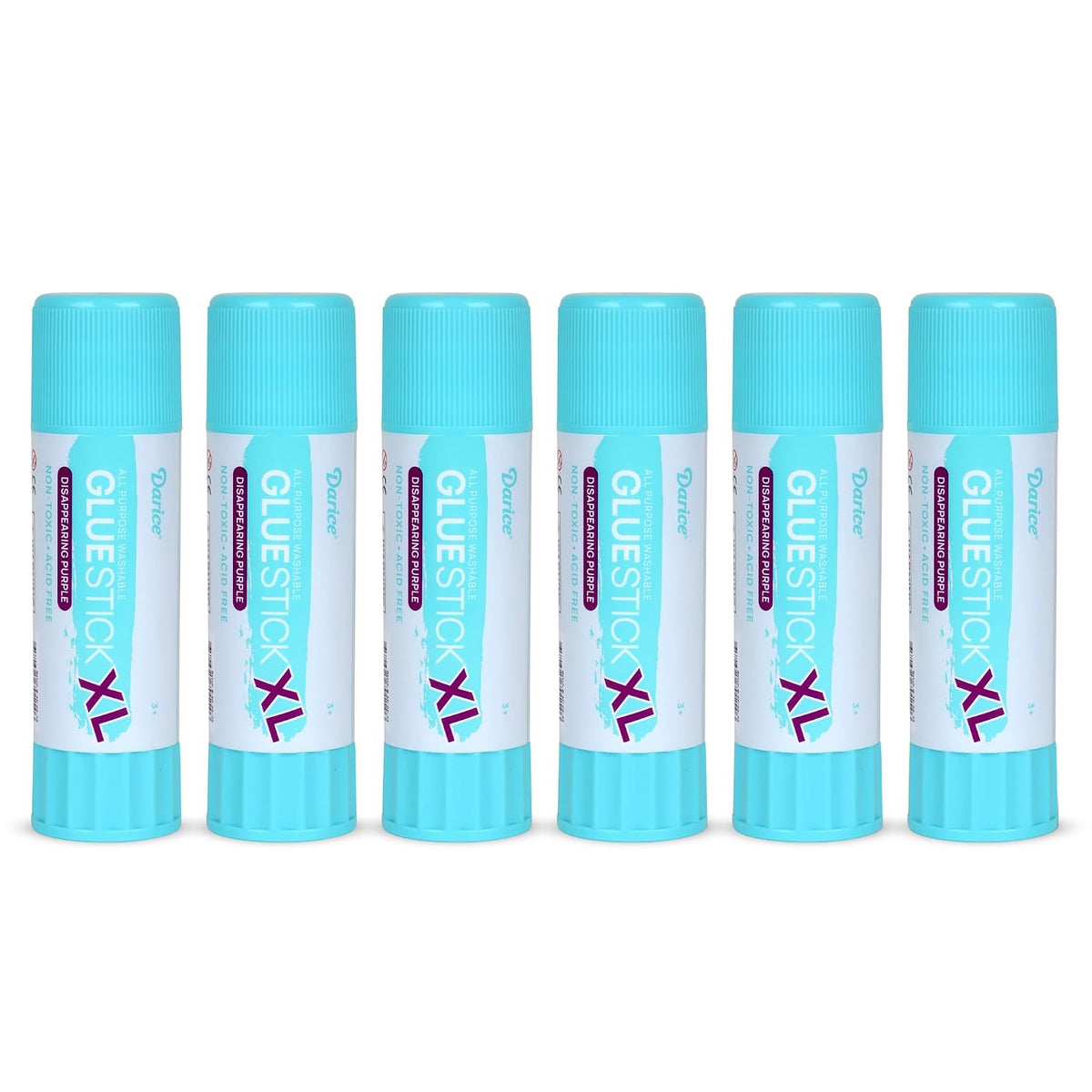 darice giant disappearing purple glue sticks, large 115-gram shown in use