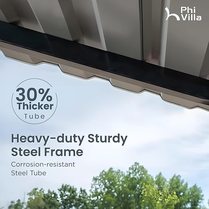 PHI VILLA 12 x 25 ft Heavy Duty Car Port - Image 9