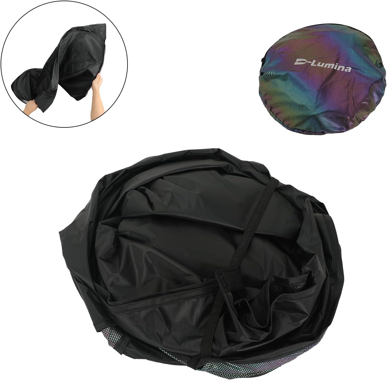 D-Lumina Windshield Sun Shades - Compatible with Ford F150 2021 2022 2023 2024 2025; F-150 Lightning 2022-2025 - Foldable Front Window Sun Protection, Heat Shield, Sunshade, Colourful