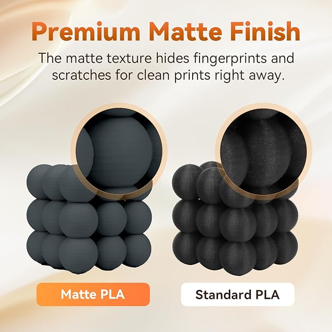FLASHFORGE PLA Filament 1.75mm +/- 0.02mm, Matte Grey 3D Printer Filament 1kg - Image 4