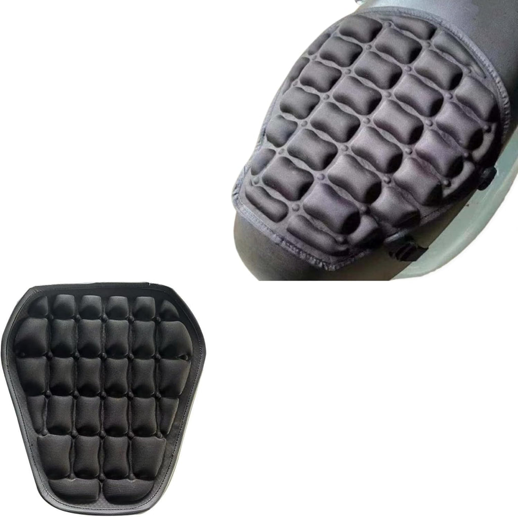 Universal Motorcycle Seat Cushion - 3D Shock-Absorbing Spandex Padded Seat Cover Protector - Black
