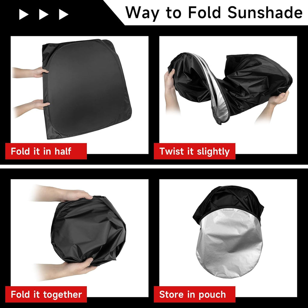 Windshield Sun Shade Compatible for Mazda CX5 CX-5 2017-2023 2024 2025 2026 Accessories Foldable Front Window Sunshade Sun Visor Protector Block UV Rays
