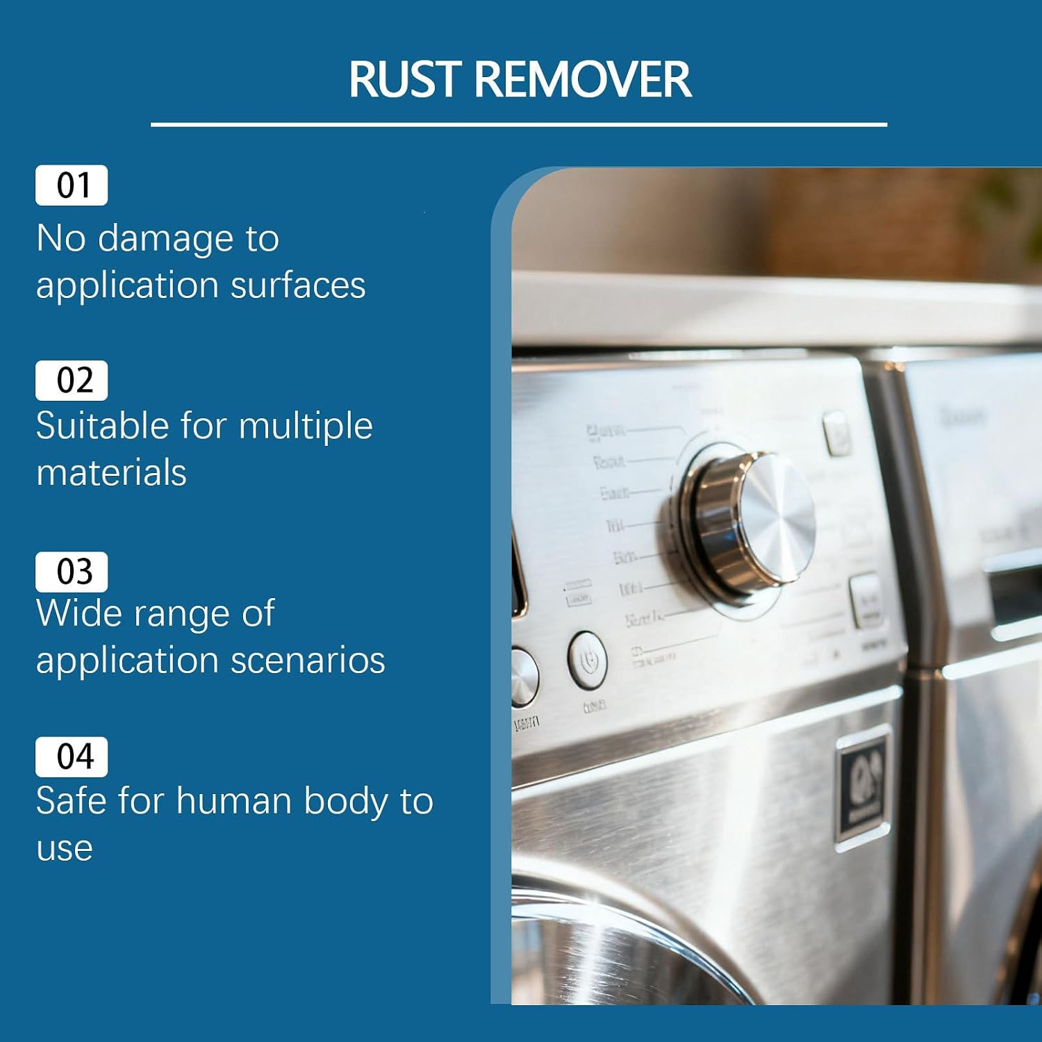 120ml Rust Remover Heavy Duty for Metal with Cloth, Highly Concentrated for Steel & Iron, Stainless Steel Cleaner-spray, Multi Surface Metal Spray for Car Motorcycle